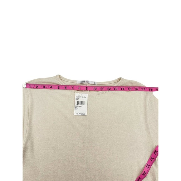 Fraiche By J In Ivory Long Sleeve Sweater Dress Size Large - Picture 6 of 10